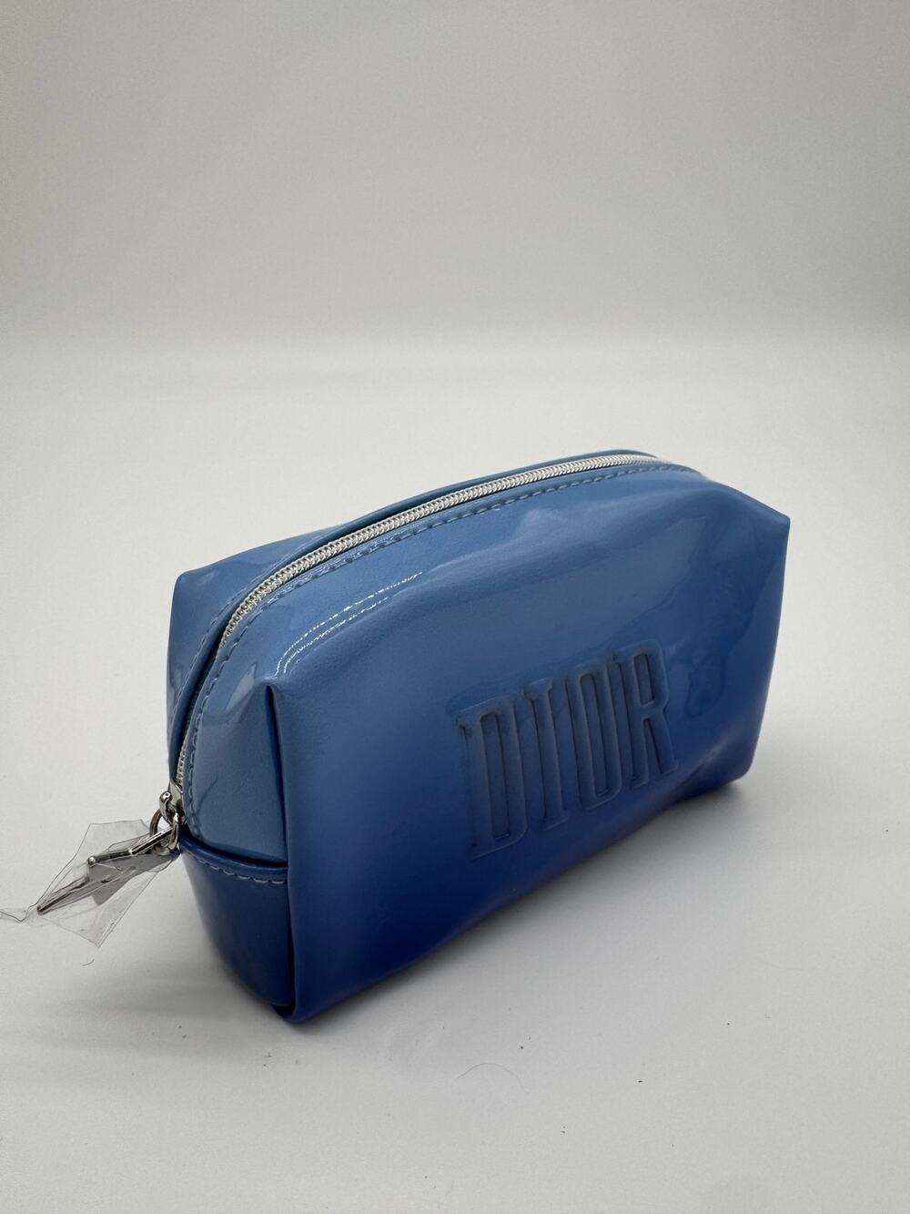Dior Beauty Blue Patent Cosmetic Bag Makeup Pouch